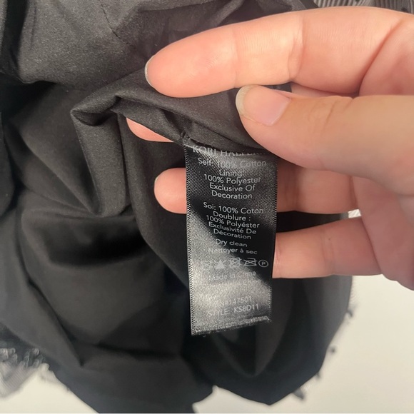 Kobi Halperin Joan Womens Shift Mini Casual Dress, Black/White size medium - Picture 7 of 9